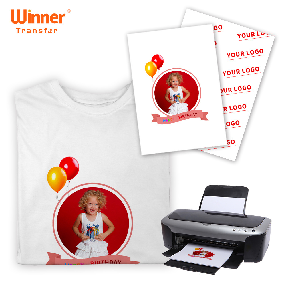 Small order quantity heat transfer paper a4  LIGHT t shirt transfer paper wholesale For T-shirt printing business