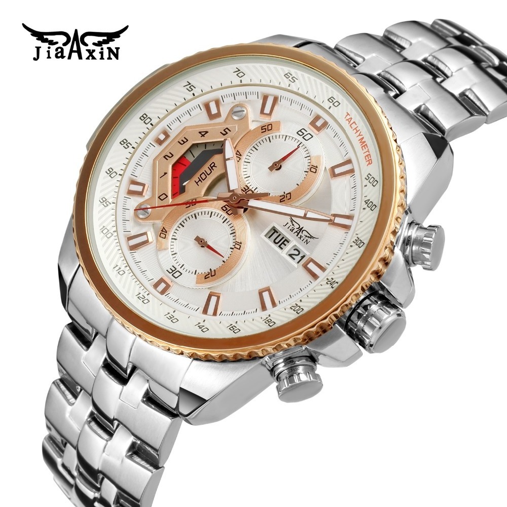 Forsining Factory Quartz Japan Movt Watch Stainless Steel 3ATM Water Resistant 316l Chronograph Luxury Mens Waterproof Watches