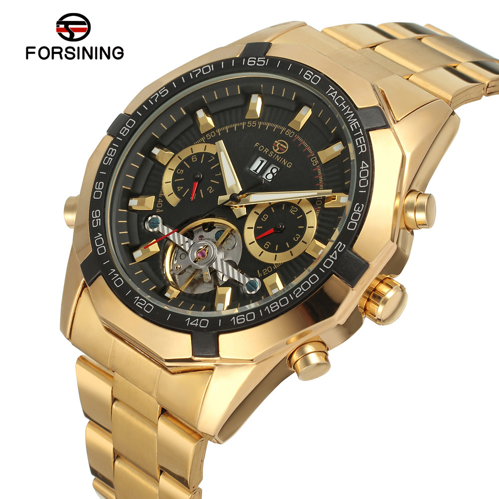 Relogio Men's Mechanical Automatic Tourbillion Watches Wholesale Forsining Luxury Stainless Steel Men Tourbillon Watch for Men