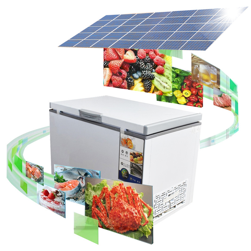 12V DC Commercial Horizontal Refrigerator 182L Top Open Single Door Fridge Solar Deep Chest Freezer