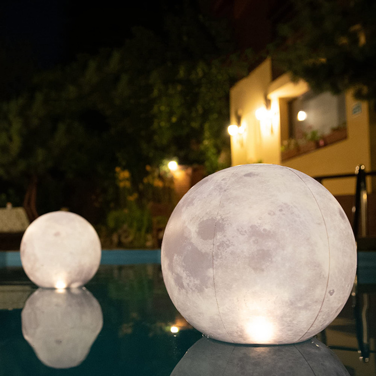 New Solar Pool Toys Hangable Ball Waterproof Float Full Moon Outdoor Garden Inflatable Solar Lantern Floating LED Night Light