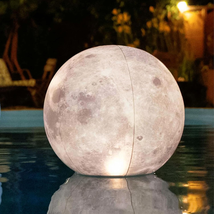 New Solar Pool Toys Hangable Ball Waterproof Float Full Moon Outdoor Garden Inflatable Solar Lantern Floating LED Night Light