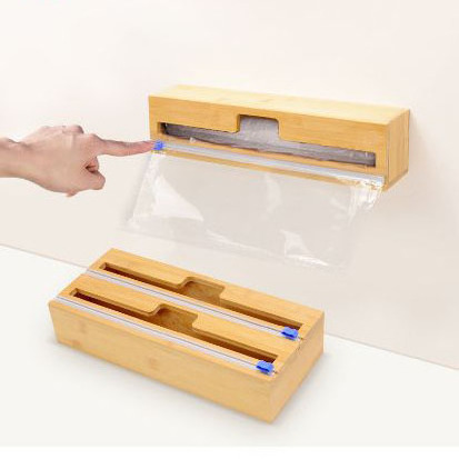 Organizer Kitchen Drawer Bamboo Storage Box Ziplock Bag Storage Organizer Food Storage Bag