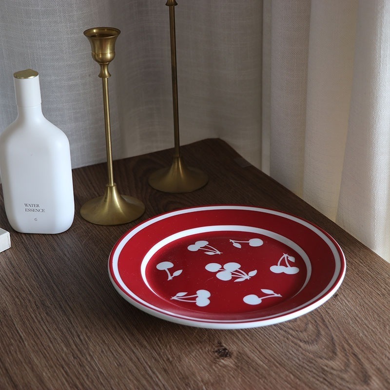 JFY Brand Dinnerware Tableware Kitchenware Ceramic Round Flat Plate For Wedding Hotel And Home's Cake Use