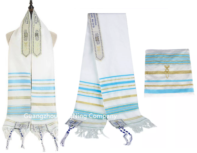 Muslim Israel 50*180cm polyester jewish prayer shawl Kosher Talit deJewish Tallit prayer scarves