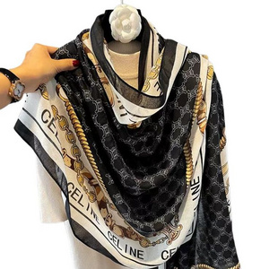 Scarfs for Women Lightweight Floral Print Cotton Scarves and Wraps for Fall Shawl