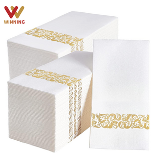 White Paper Napkin Airlaid With Custom Logo Cloth Like Linen Feel Restaurant Airlaid Paper Napkins Dinner Paper Napkins Tissue