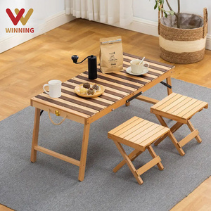 Top Quality Outdoor Wood Folding Table And Chair Set Stackable Heavy Duty Foldable Chair Camping Chair With Logo For Events