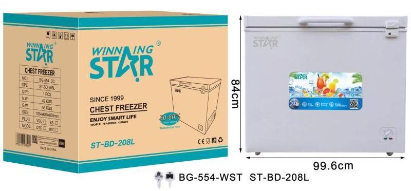 WINNING STAR Commercial Chest Deep Freezers ST-BD-208L Freezers 173L AC Refrigerators Deep Compression Freezer