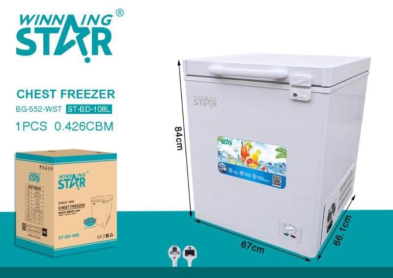 WINNING STAR ST-BD-108L Refrigerators Compression Freezer Deep Freezer Depth Under Counter Refrigerators Fridge