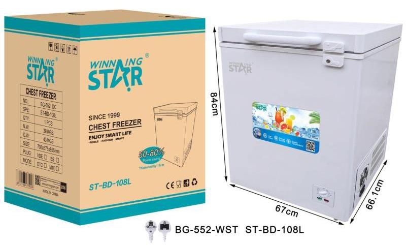 WINNING STAR ST-BD-108L Refrigerators Compression Freezer Deep Freezer Depth Under Counter Refrigerators Fridge