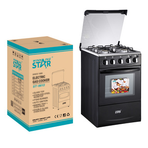 WINNING STAR ST-9613 Kj-28 4 Gas Burners Black Standing Cooking Stove Built-in All Gas Oven