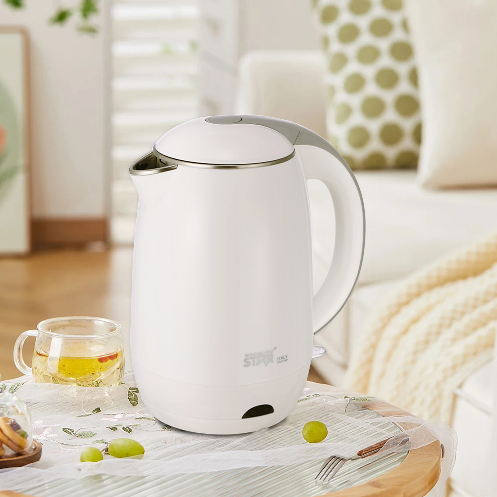 WINNING STAR White Color 1800w Hot Sales ST-6001 Travel 2l Boiling Water Tea Portable Electric Kettle