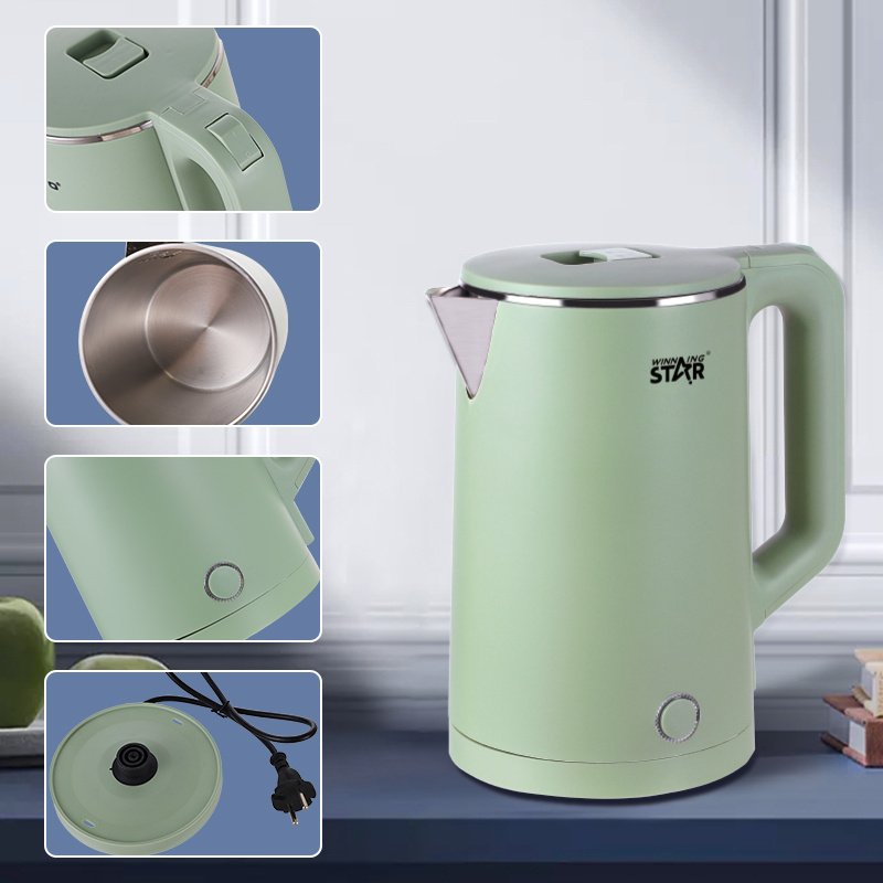 WINNING STAR ST-6007 1500W 201 Stainless Steel Africa 1.8L Electric Tea Water Boiler Portable Electric Kettle