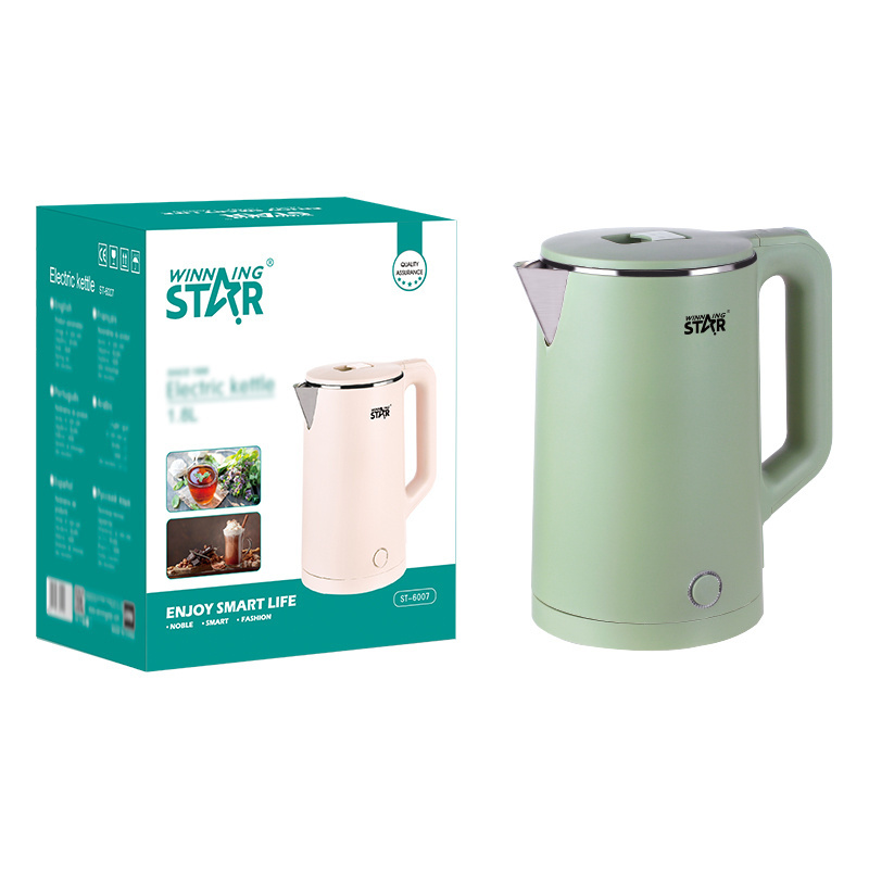 WINNING STAR ST-6007 1500W 201 Stainless Steel Africa 1.8L Electric Tea Water Boiler Portable Electric Kettle