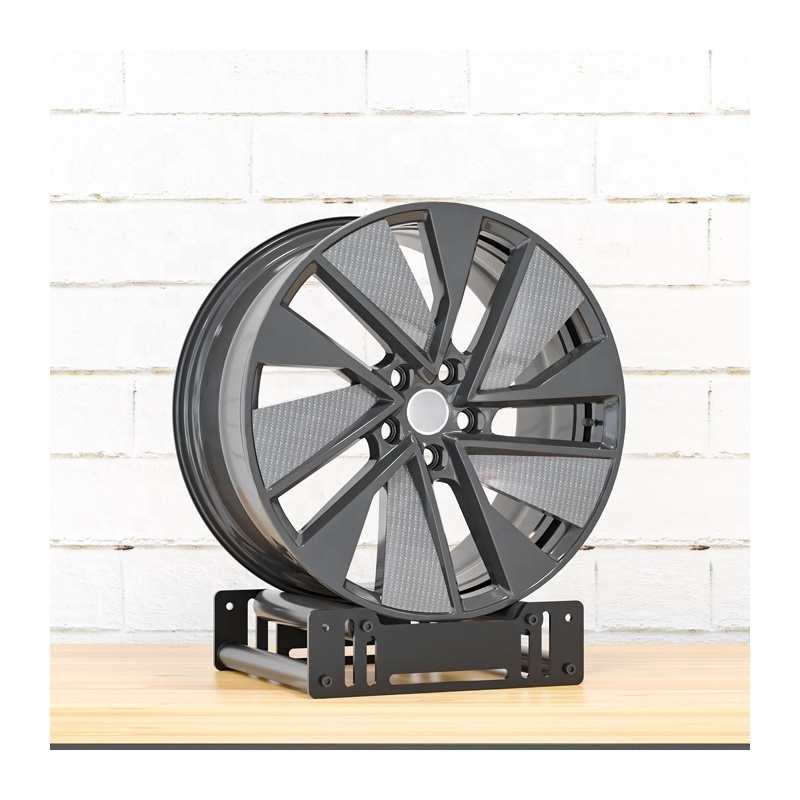 rotating wheel rim display stand for auto parts repair store