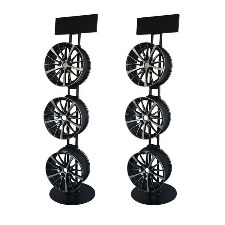 Metal Automobile Wheel Hub Stand Car Accessories Tire Wheel Rim Display Shelf Rack