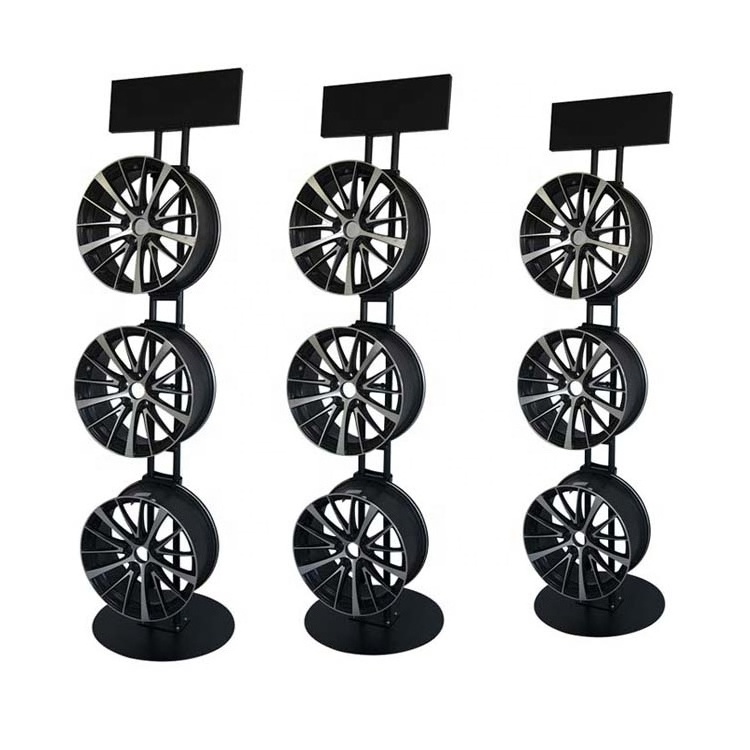 Metal Automobile Wheel Hub Stand Car Accessories Tire Wheel Rim Display Shelf Rack