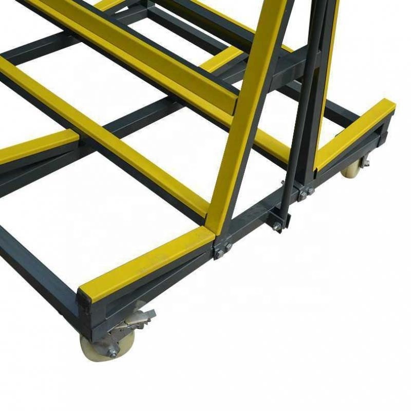 foldable cheap folding warehouse glass transportation rack