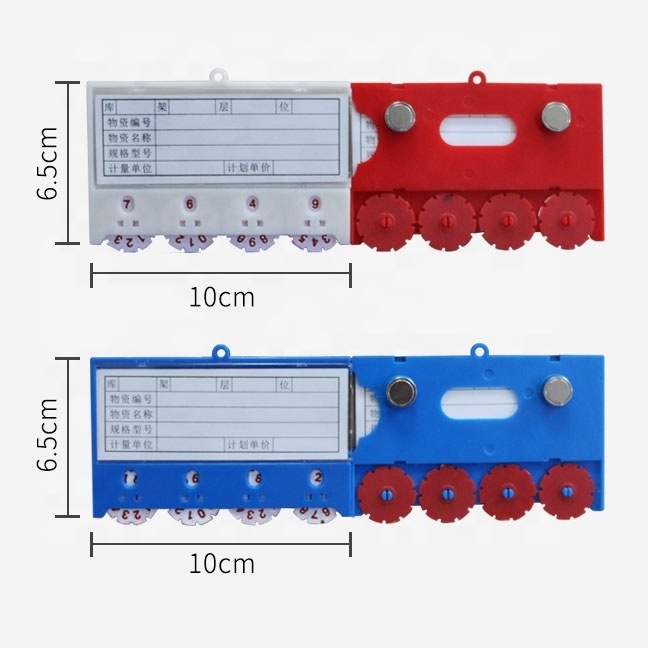 Warehouse Factory Movable Storage Magnetic Inventory digit Label With Counter for rack