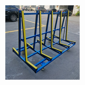 Multiple Purpose Heavy Duty Granite Marble Slab Storage Rack Display For Transport Rack Trolley A Frame Glass Steel Rack