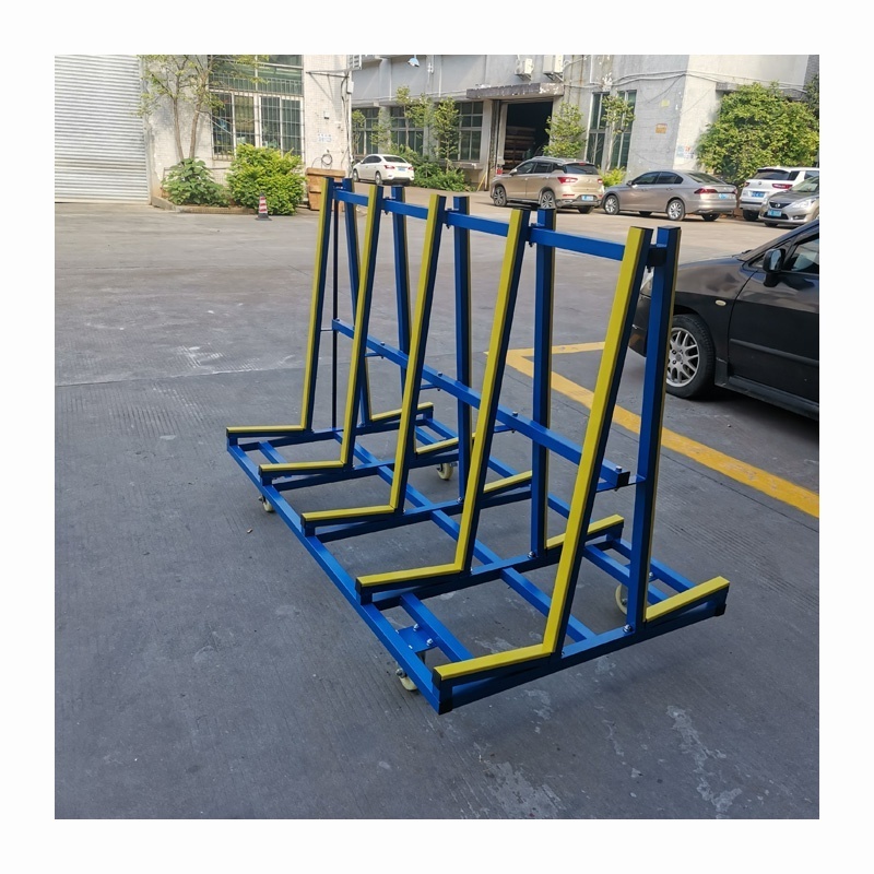 Multiple Purpose Heavy Duty Granite Marble Slab Storage Rack Display For Transport Rack Trolley A Frame Glass Steel Rack