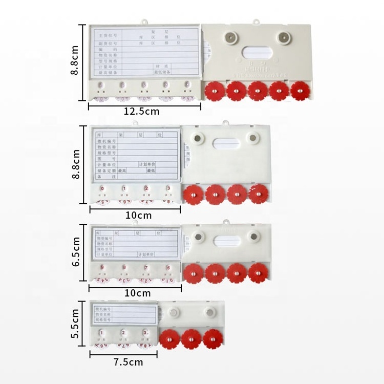 Warehouse Factory Movable Storage Magnetic Inventory digit Label With Counter for rack