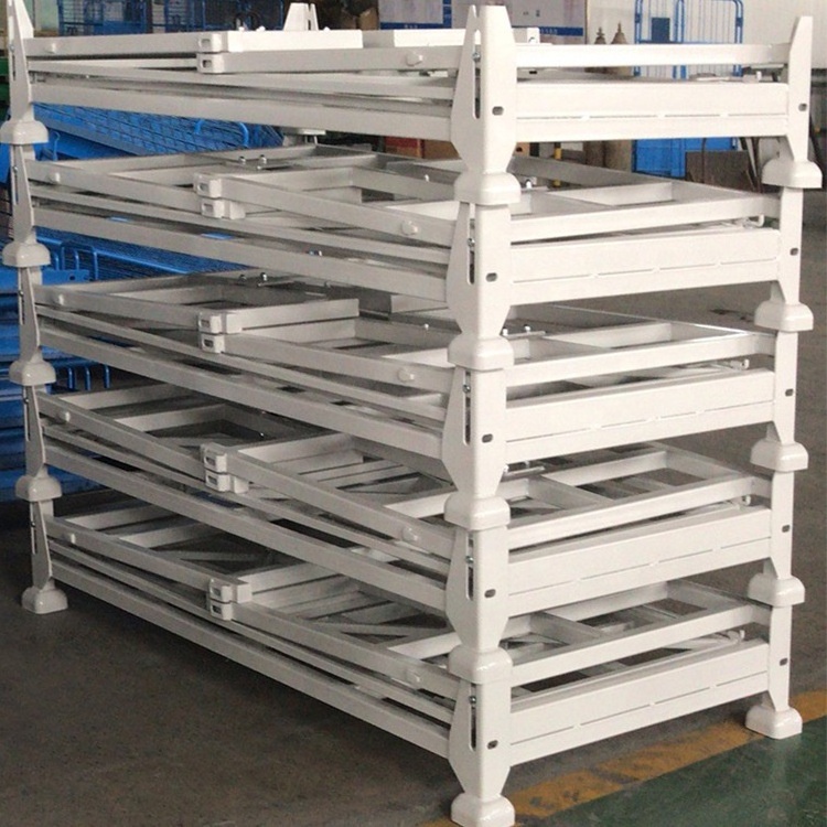 Warehouse Metal Stacking Shelves Customized Portable Detachable Racks,Detachable stackable poles rack for sea food storage