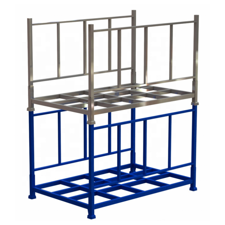 affordable steel foldable stacking rack custom large size fabric storage racks shelf for warehouse /banner rolls stacking rack