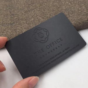 Stainless Steel Metal Luxury Visiting Card Matte Black Metal Business Cards