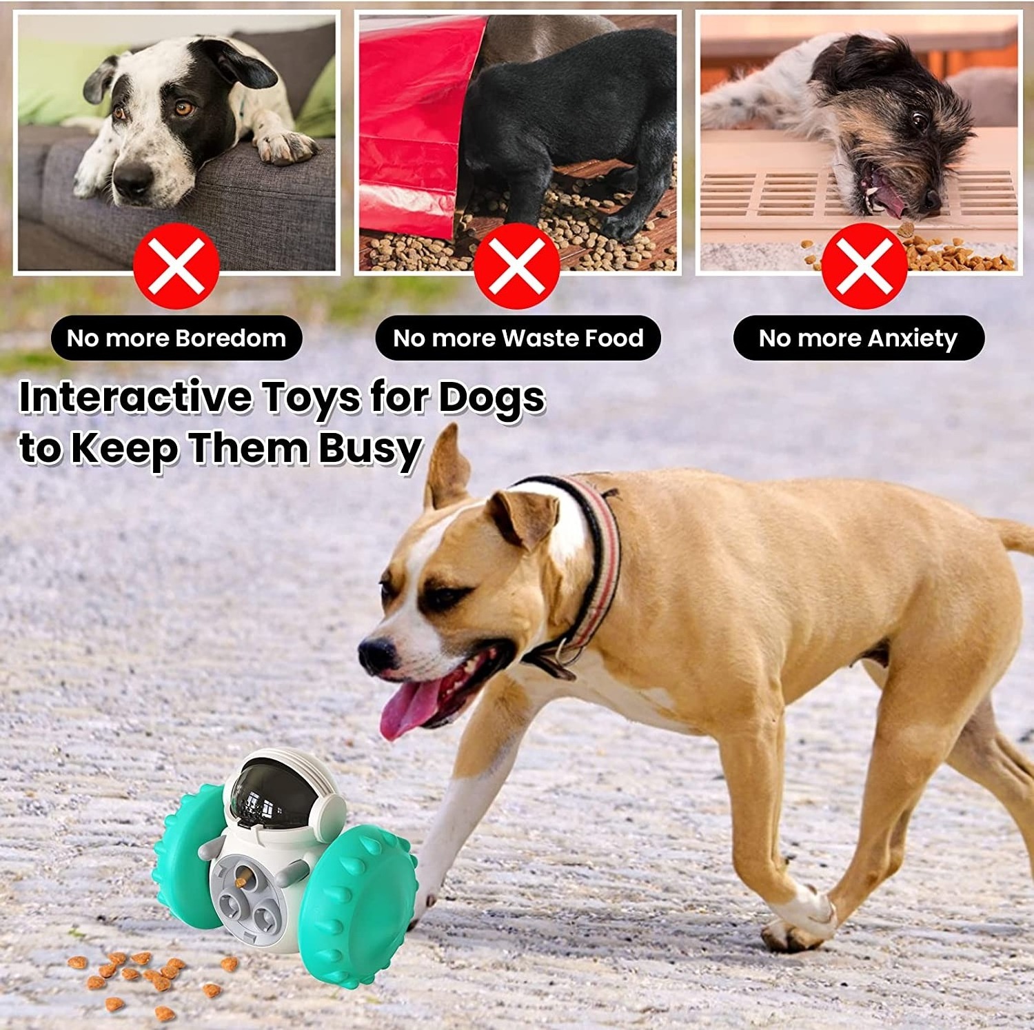 Smart Robot Food Dispenser Interactive Toy Dogs Food Puzzle Feeder Toys Pet slow feeder funny game IQ training toy  for dogs