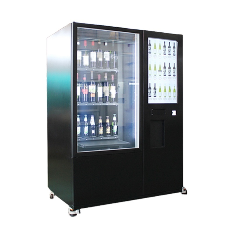 Age Identification Multi Language Beer Alcohol Wine Vending Machine Champagne Bottle Vending Machine