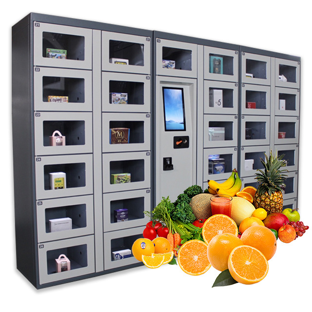 Egg vending machine locker in the fridge cooling system Smart Vending Micron Can Be Customized