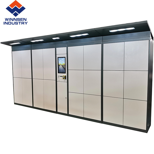 2024 Self Outdoor Auto Smart Electronic Fridge Residential Drop WiFi Delivery Parcel Locker System Vending Machine Box With Code