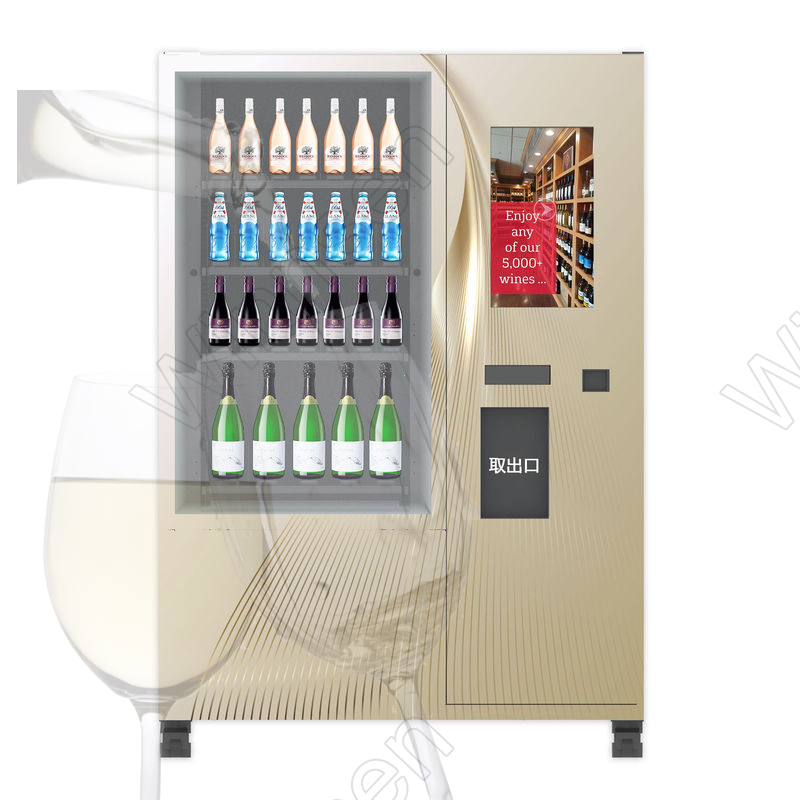 Smart age verification lift system refrigerator vending machine Beer Red Wine Vending machine with elevator for alcohol