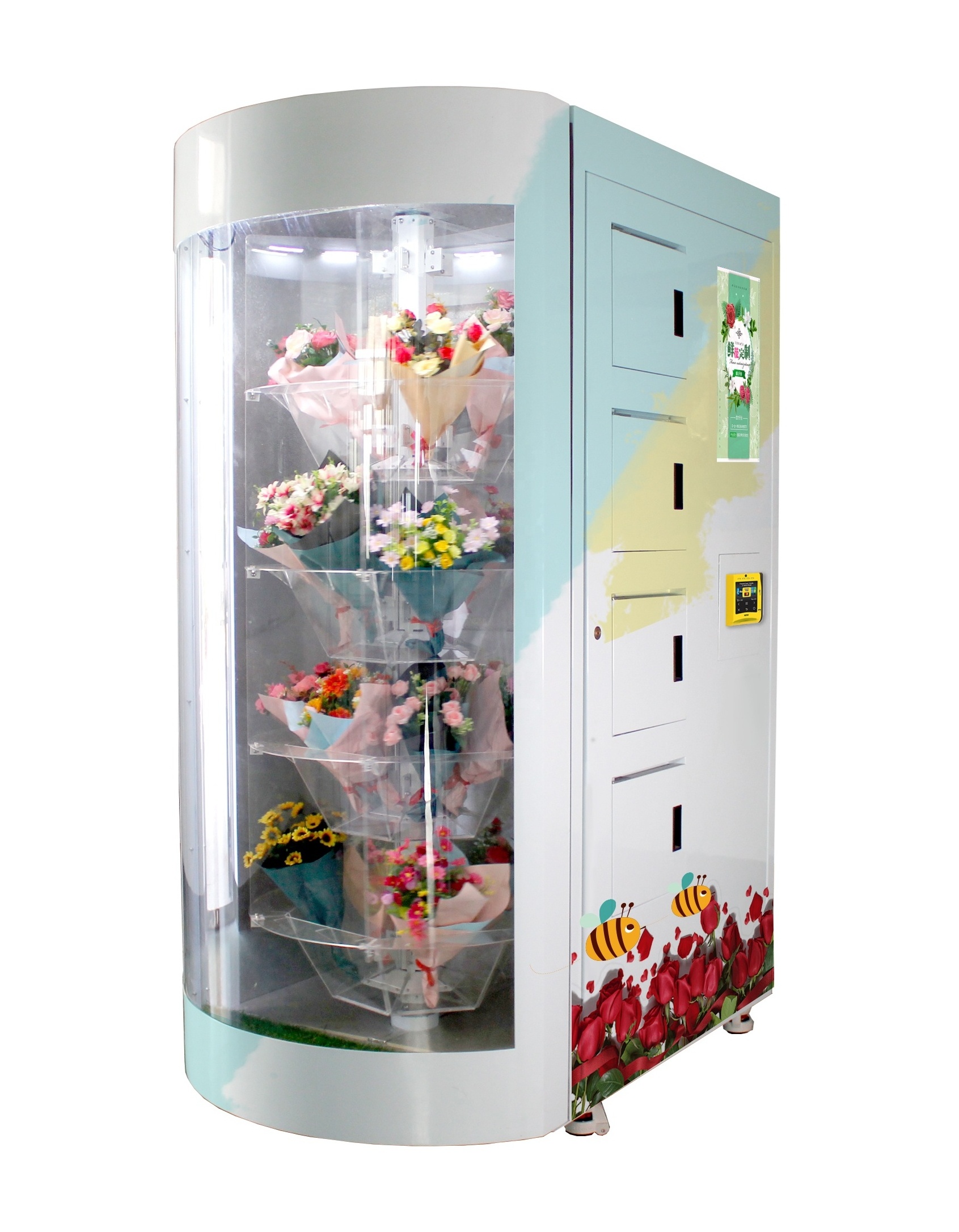 High tech cooling locker egg vending machine for sale fresh food flower