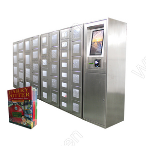 Smart mini mart Store Touch Screen  credit card reader book library  Vending  Locker machine with lighting system