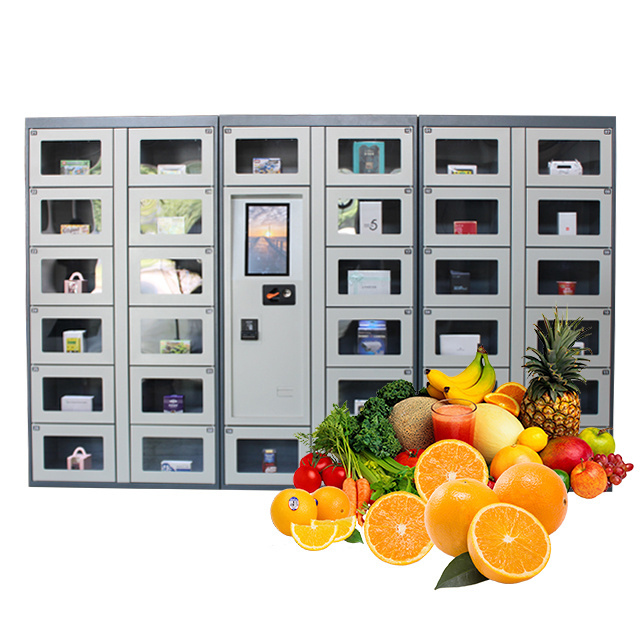 Factory Sales Self-Service Intelligent Smart Water Locker Cabinet Digital Vending Machine with Transparent  Locker