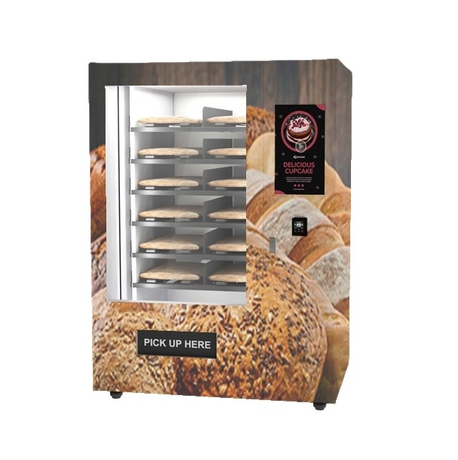 Outdoor Business Self-service Fast Food Bread Cupcake Baguette Vending machine for sale