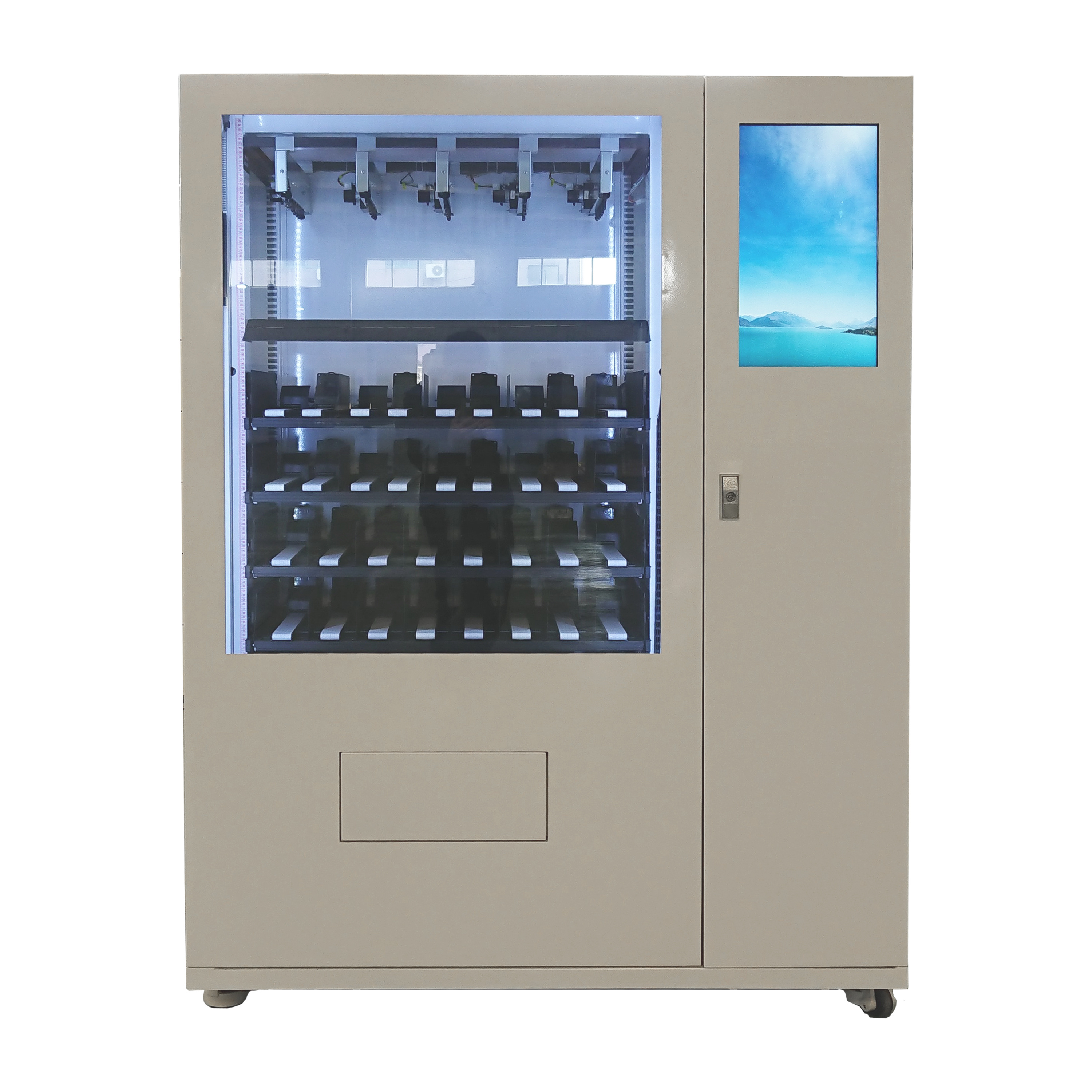 Towel soap wash fluid vending machine with different payment devices remote control platform big touch screen