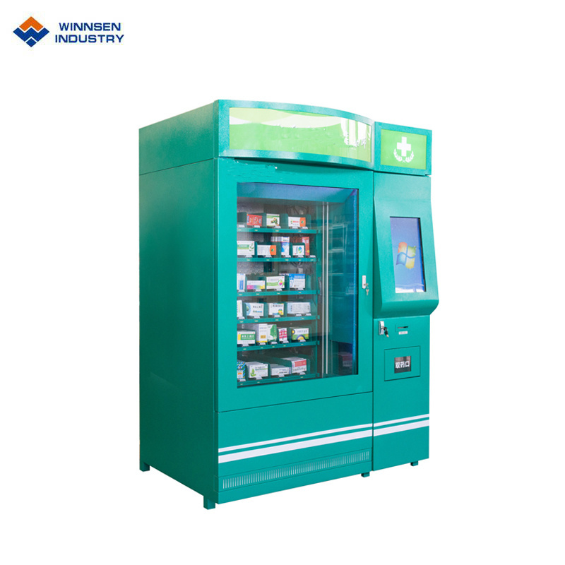 Double Cabinet Medical Pharmacy Vending Machine with Cooling System