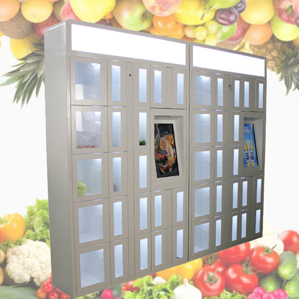 24 hour refrigerant locker vending machine for fresh fruit salad flower vegetable egg locker vending machine