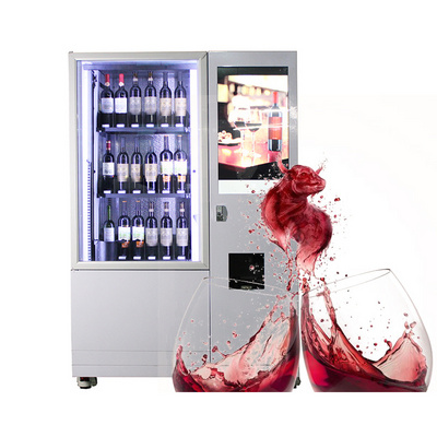 Paypal pay 24 hour unmanned shop coconut beer milk bubble tea water wine vending machine for sale