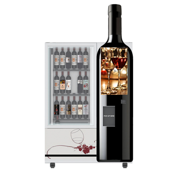 Age Identification Multi Language Beer Alcohol Wine Vending Machine Champagne Bottle Vending Machine