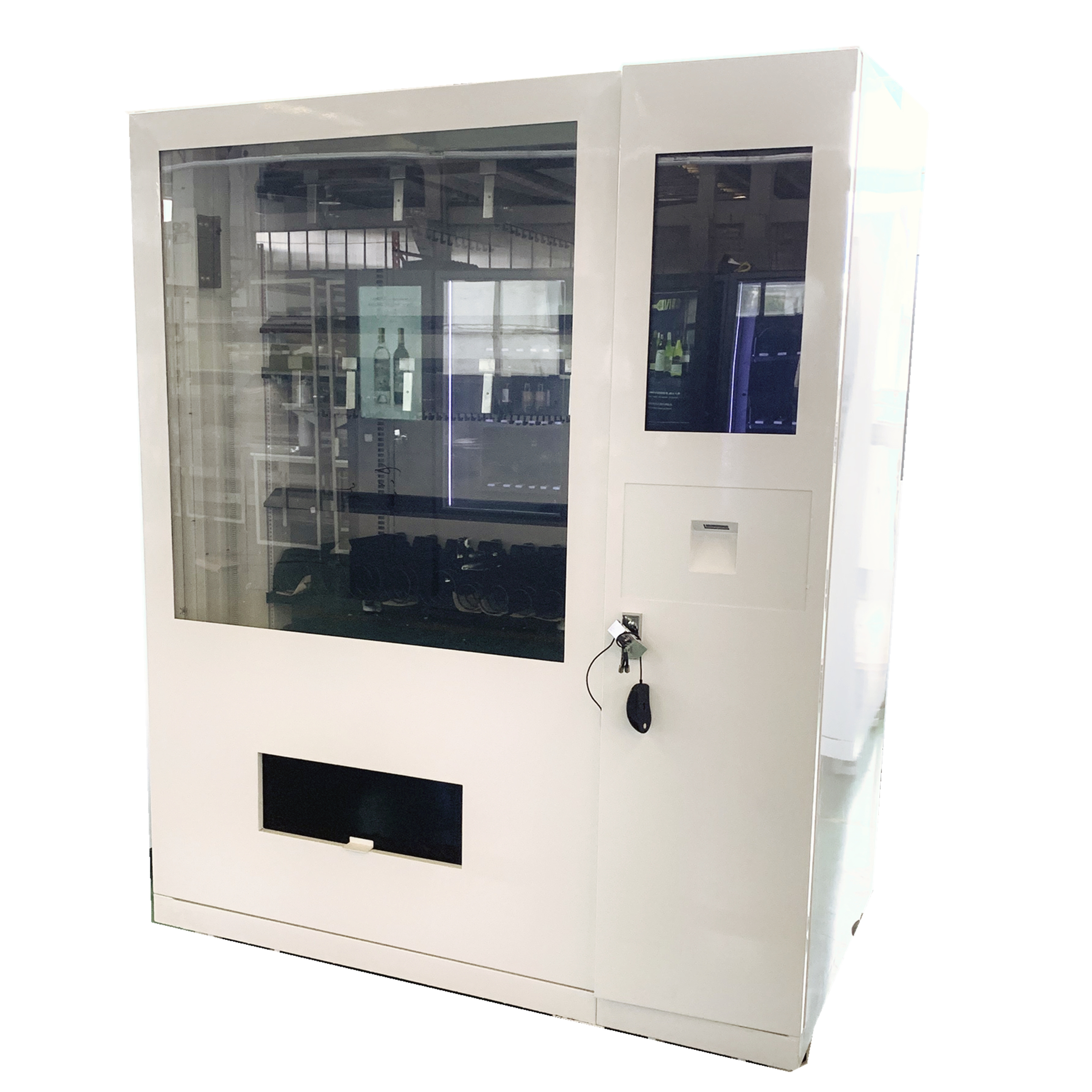 Coolant Function Mini Mart Vending Machine with Microwave to distribute Food and Beverages Products