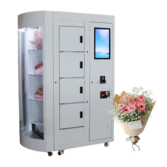 Winnsen transparent shelf flower vending machine cooling locker digital vending machine smart vending