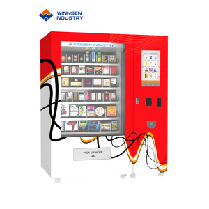 Cup cake vending machine with conveyor protect system and advertising function remote control non-touch payment