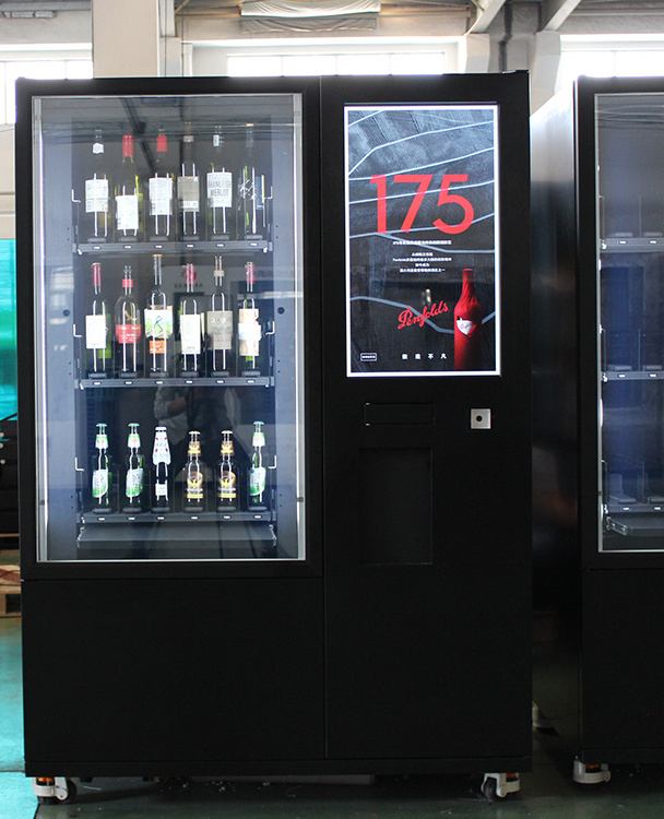 Winnsen Custom Design Advertising LCD Screen Milk Smoothie Wine Vending Machines Machine