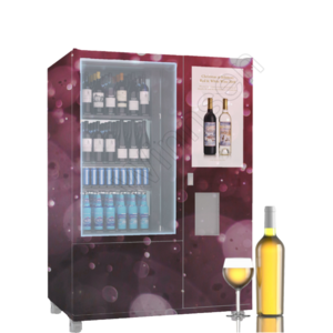 Smart combo wifi lift system age verification beer bottle champagne intelligent whiskey beer red wine vending machine