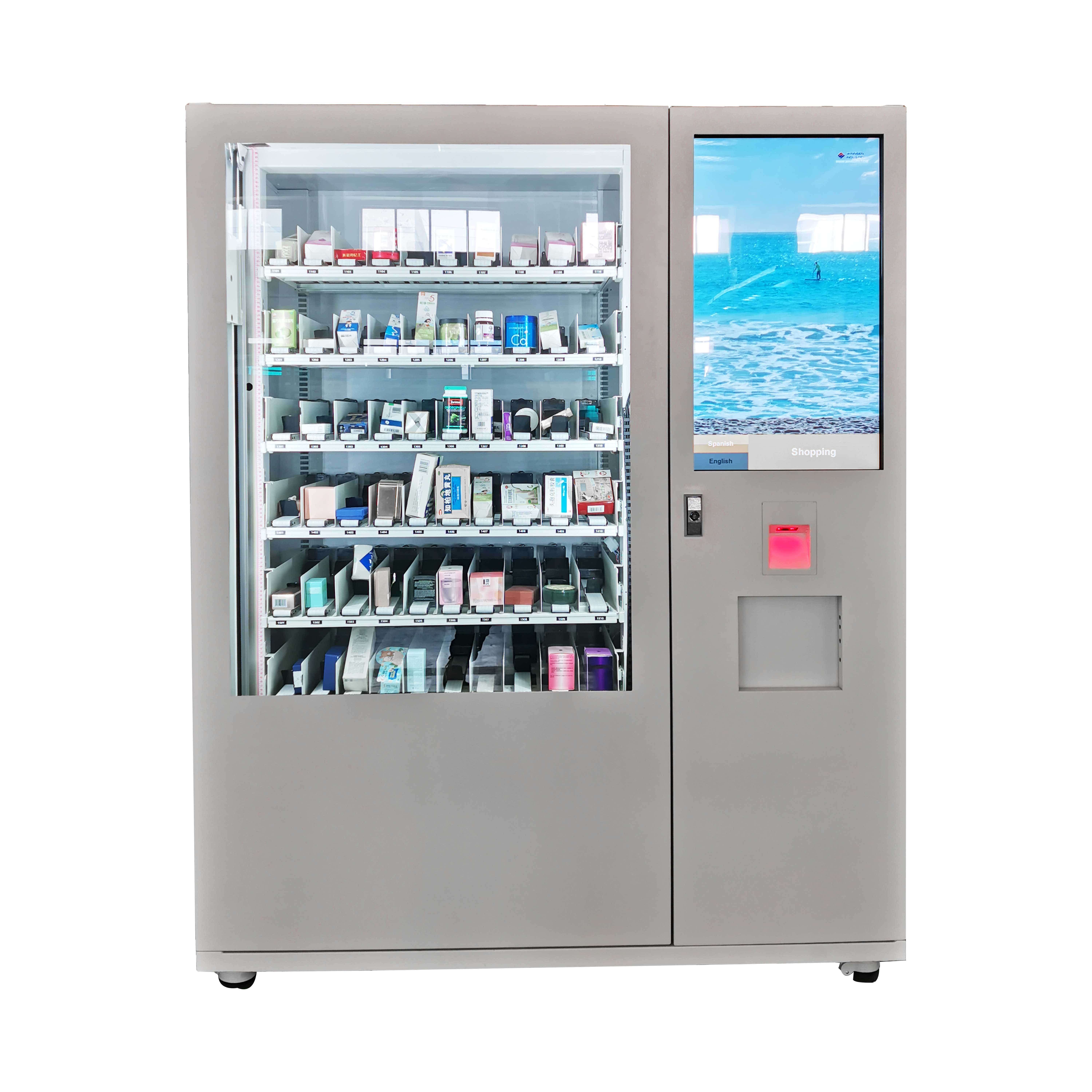 Can bottle beer cooling function smart vending machine auto dispensing coin credit card reader payment devices